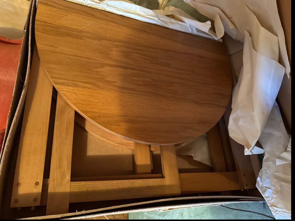 Oval Folding Gateleg Oak Table-New in Original Box
