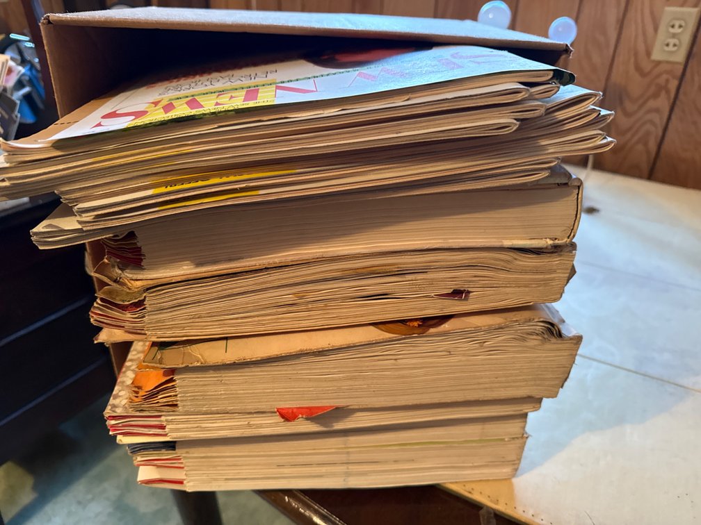 Box Full of Sew News Paper Magazines & Books of Swing Patterns