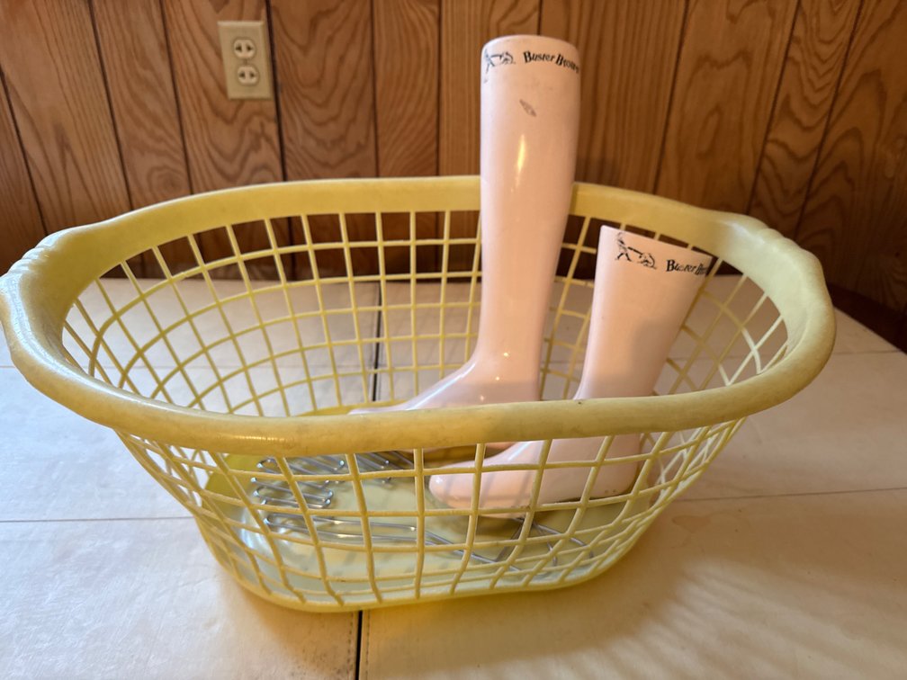 Laundry Basket, Shoe Displays, and Glove Displays