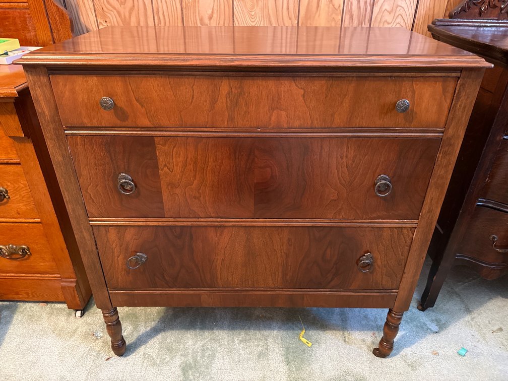 3 Drawer Dresser on Wheels 36” x 34” x 17”