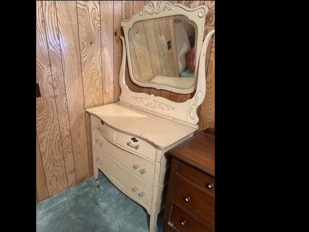 Vintage Dresser On Wheels