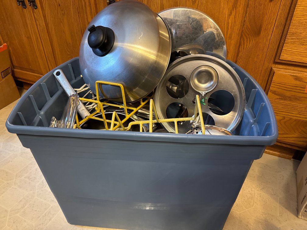 Tote Of Pots And Pans