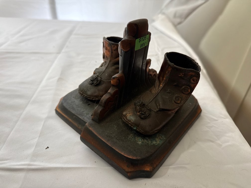 Baby Shoe Book Ends