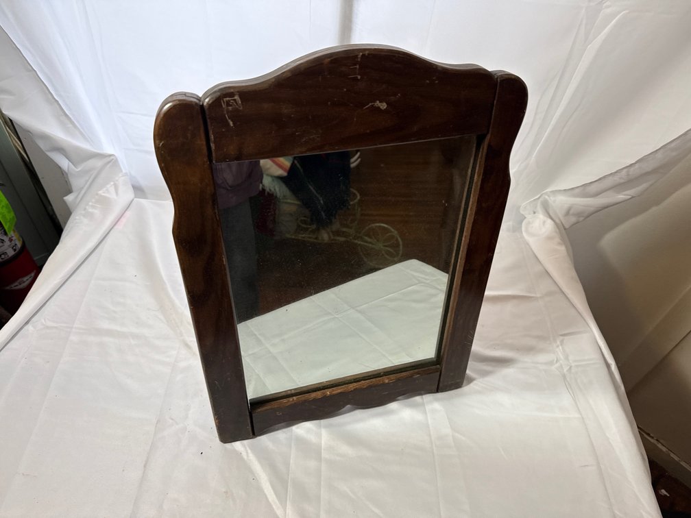 Pine Antique Chest Mirror 19”x 14”