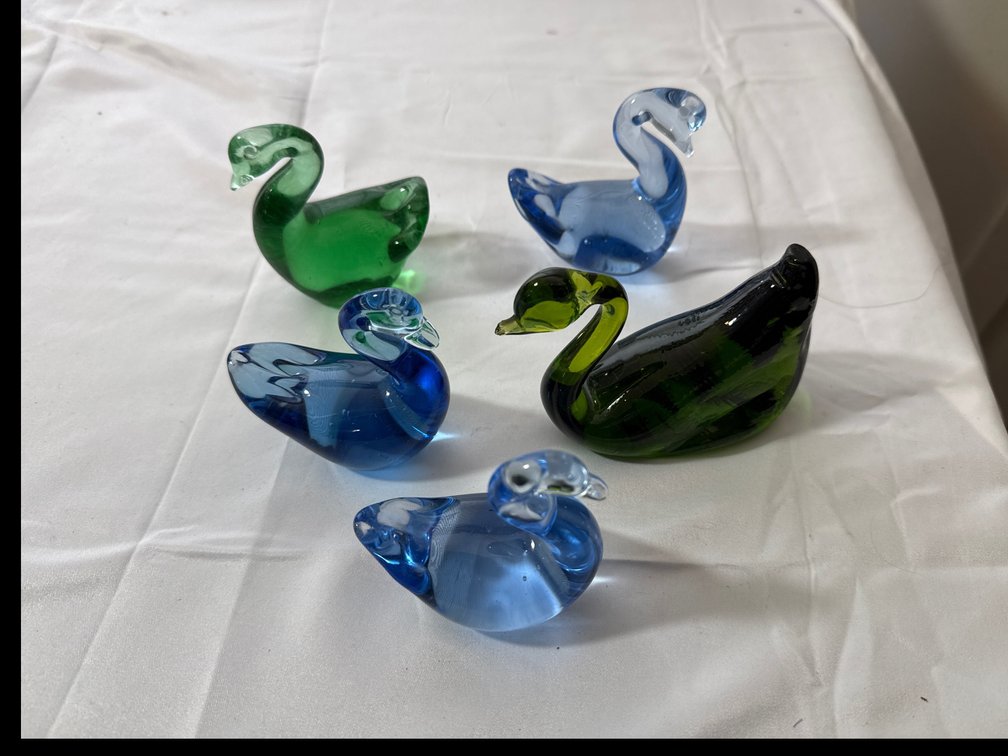 Assorted Glass Swans
