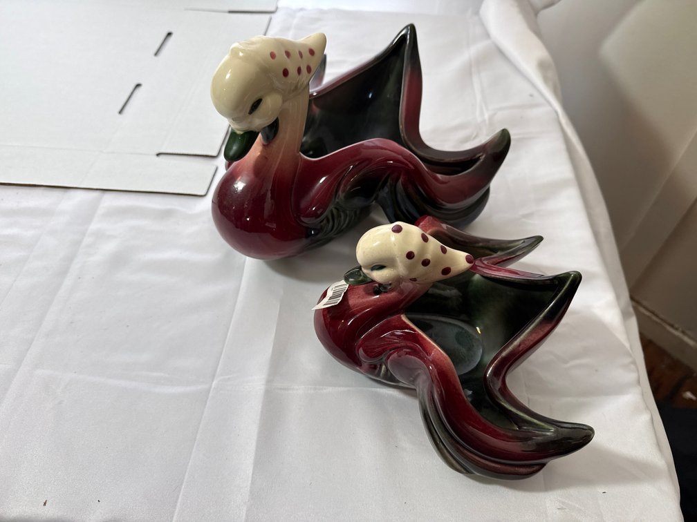 Vintage Hull Mother Goose Planters