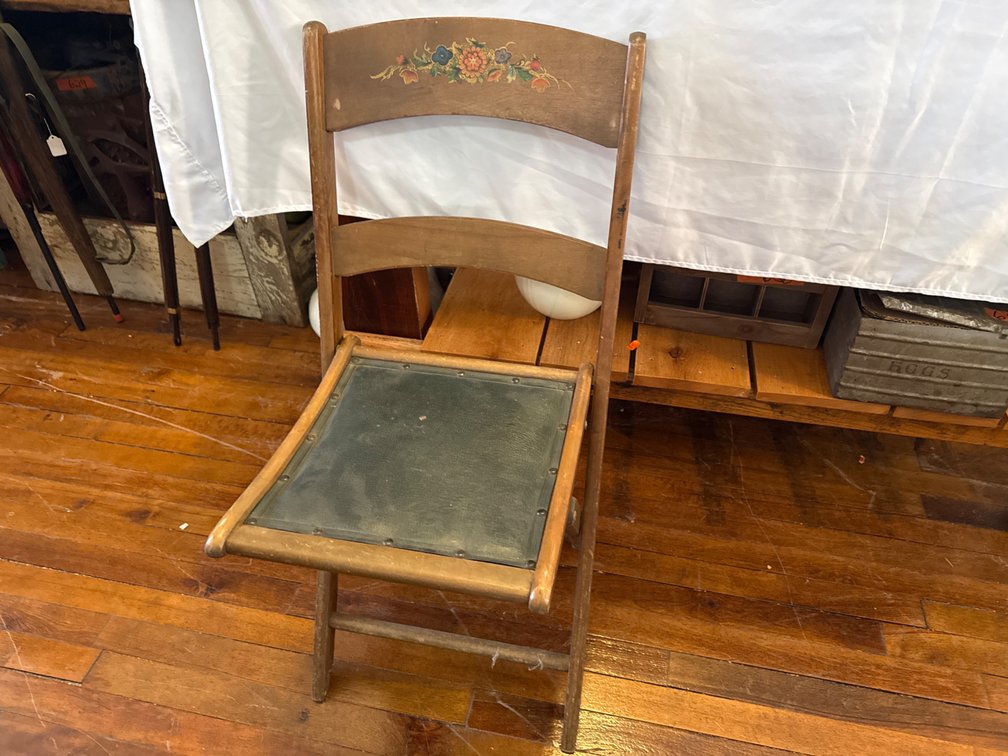 Vintage Wood Folding Chair