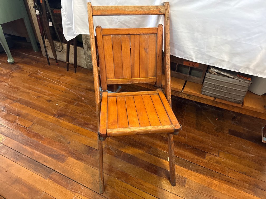 Vintage Wood Folding Chair