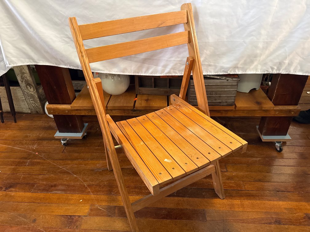 Vintage Wood Folding Chair