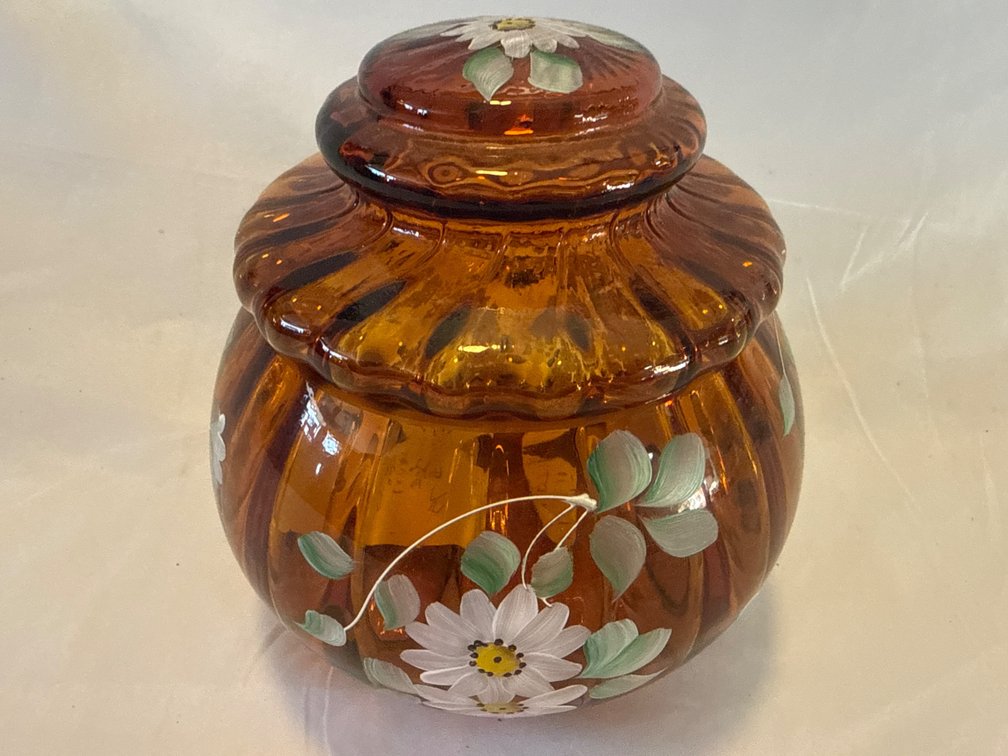 Wright Hand Painted Daisy Candy Jar