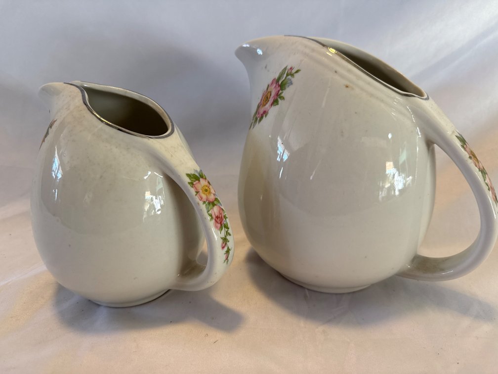 Halls Rose White Pitchers