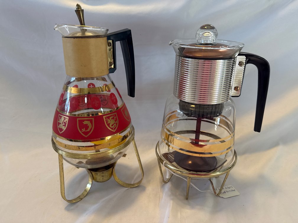 Coffee Carafe and Pot with Stands-One is MCM