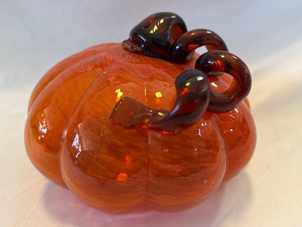 Hand Blown Glass Pumpkin