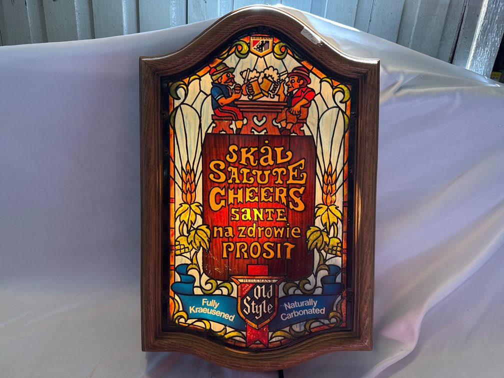 Lighted Old Style Sign 19” x 12”