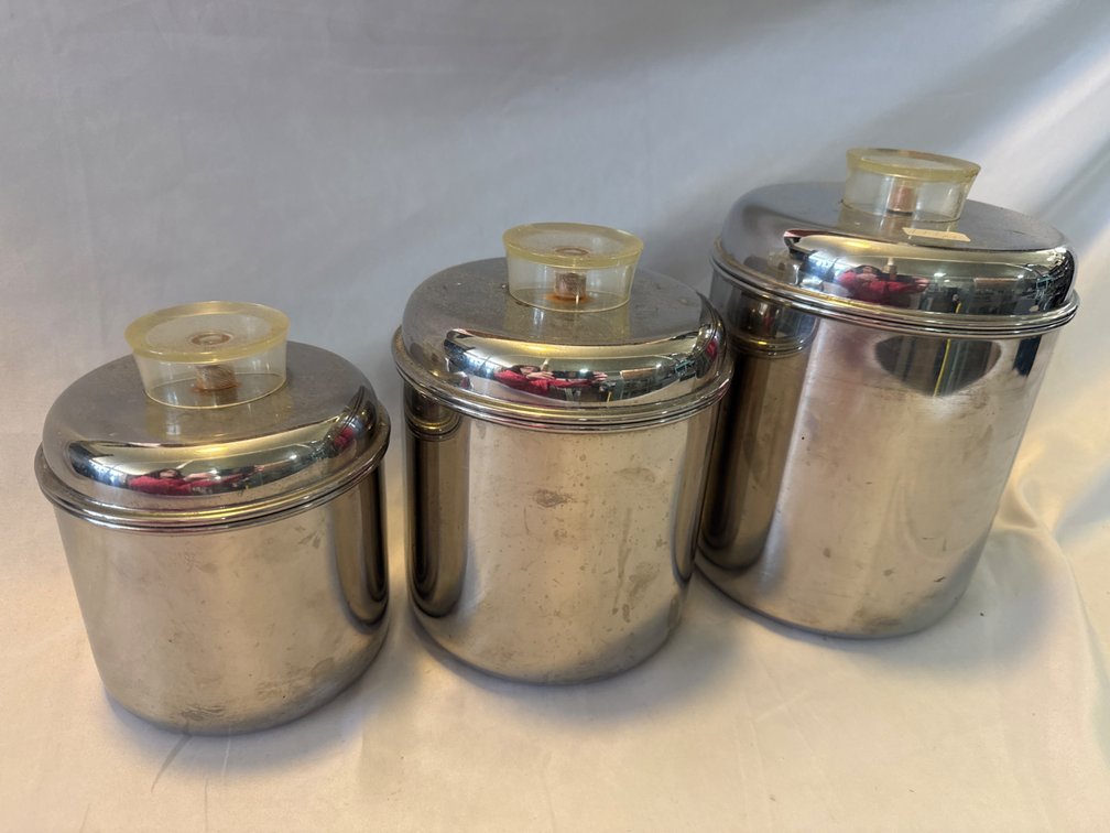 Stainless Steel Revere Ware Canisters