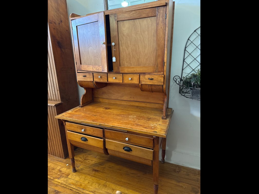 Antique Bakers Cabinet 69.5” x 44” x 25”