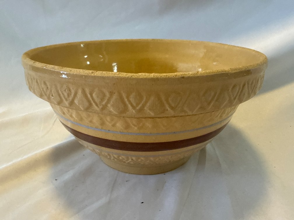 Yellow Stoneware Mixing Bowl