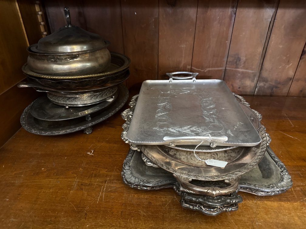 Silver Colored Serving Dishes