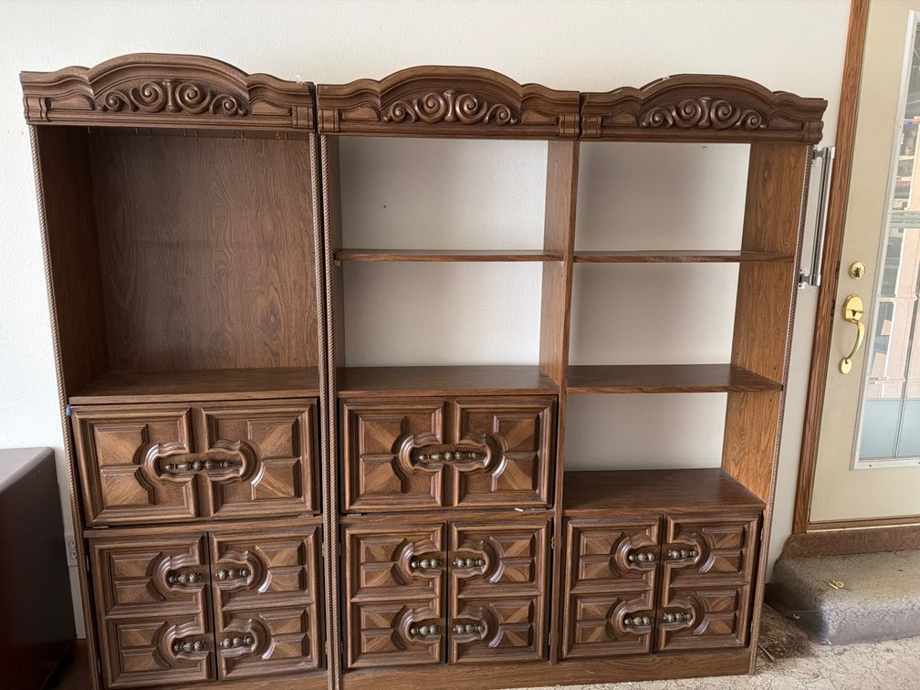 Vintage Hutch-Book Shelf-6’ X 81.5” X 12”
