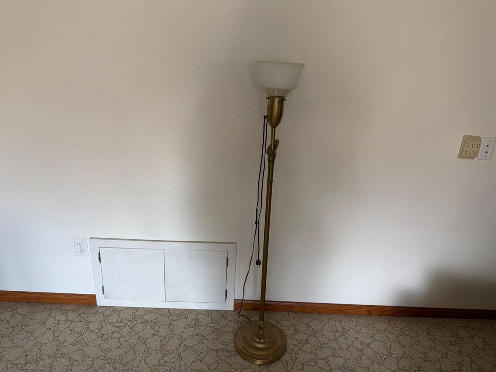 Vintage Floor Lamp-Cord is Taped