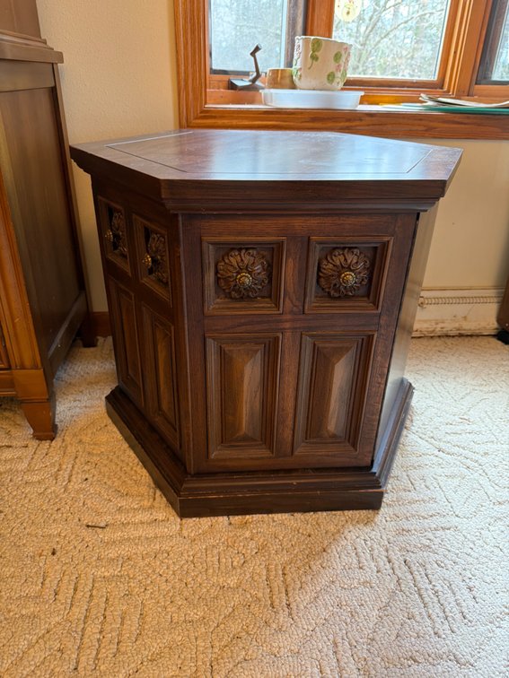 Vintage Octagon End Table