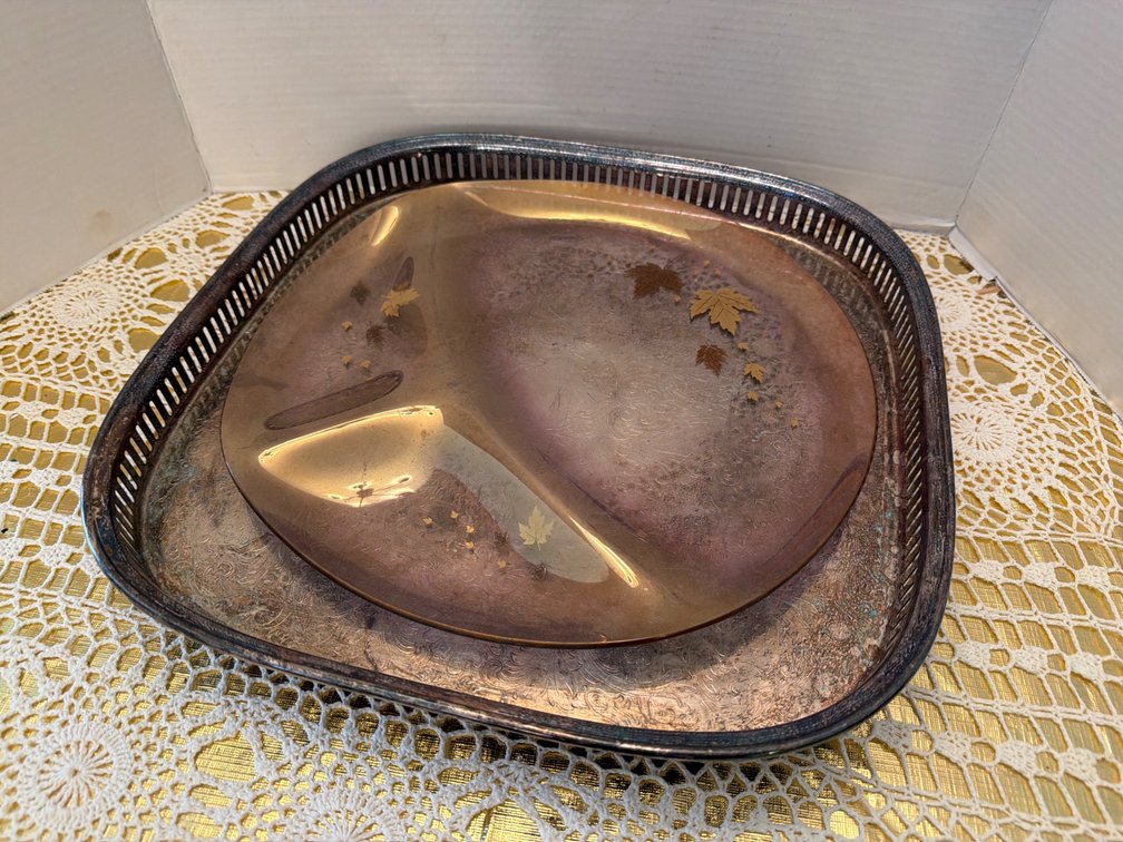 Metal and Glass Serving Dishes