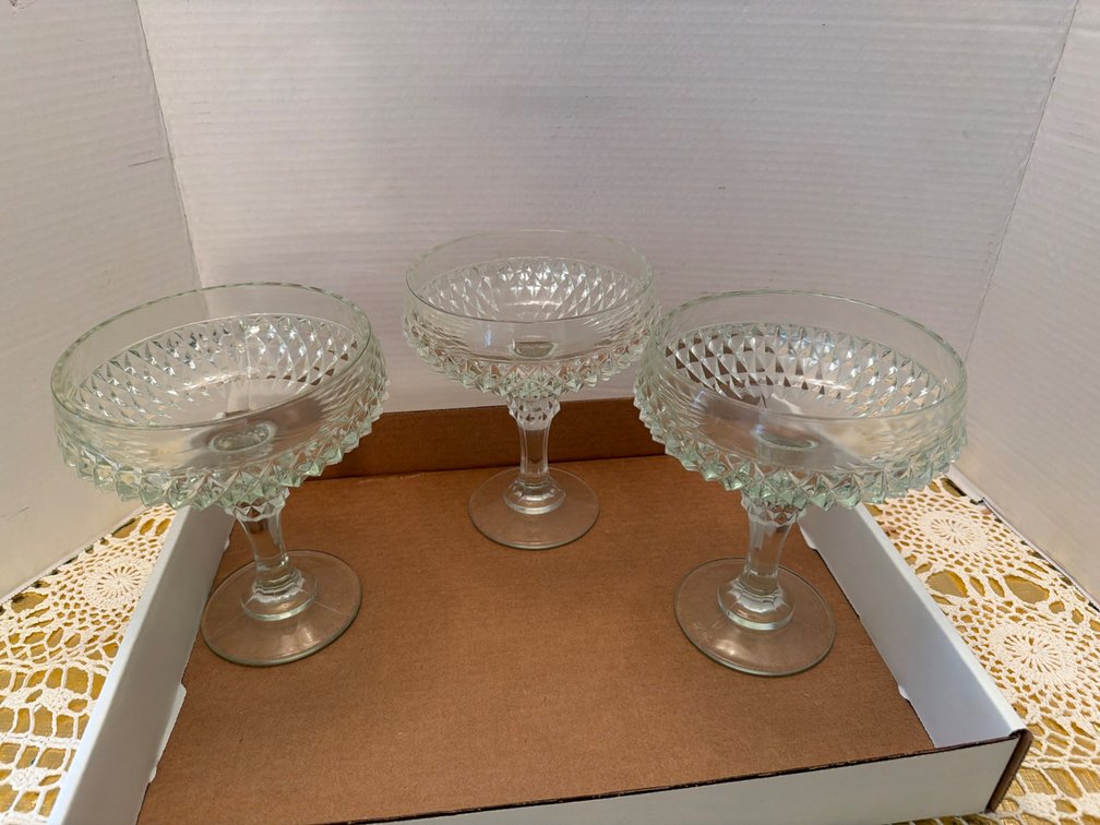 (3) Glass Candy Dishes