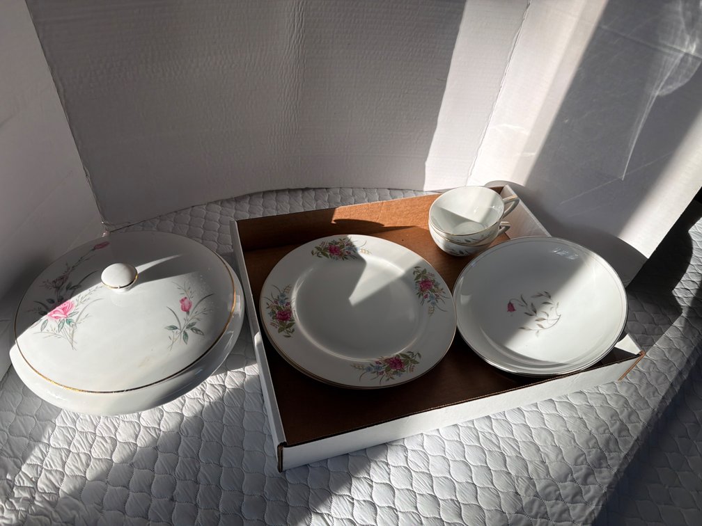 Plates, Covered Dish, Coffee Cups