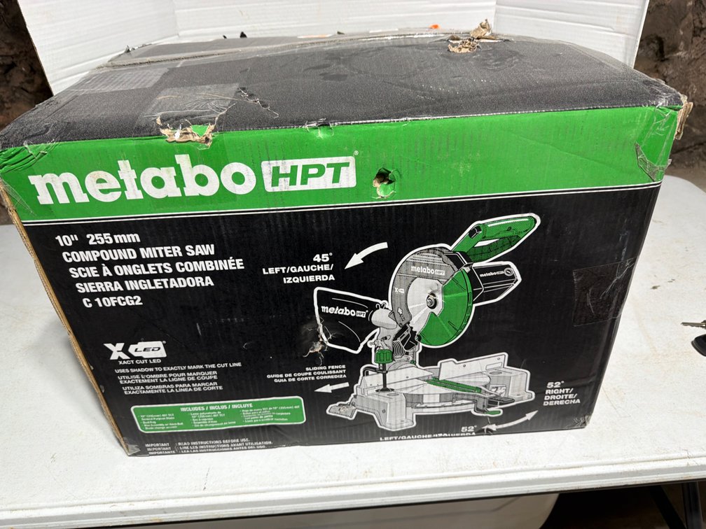 10” 255mm Compound Miter Saw, metabo, New In Box