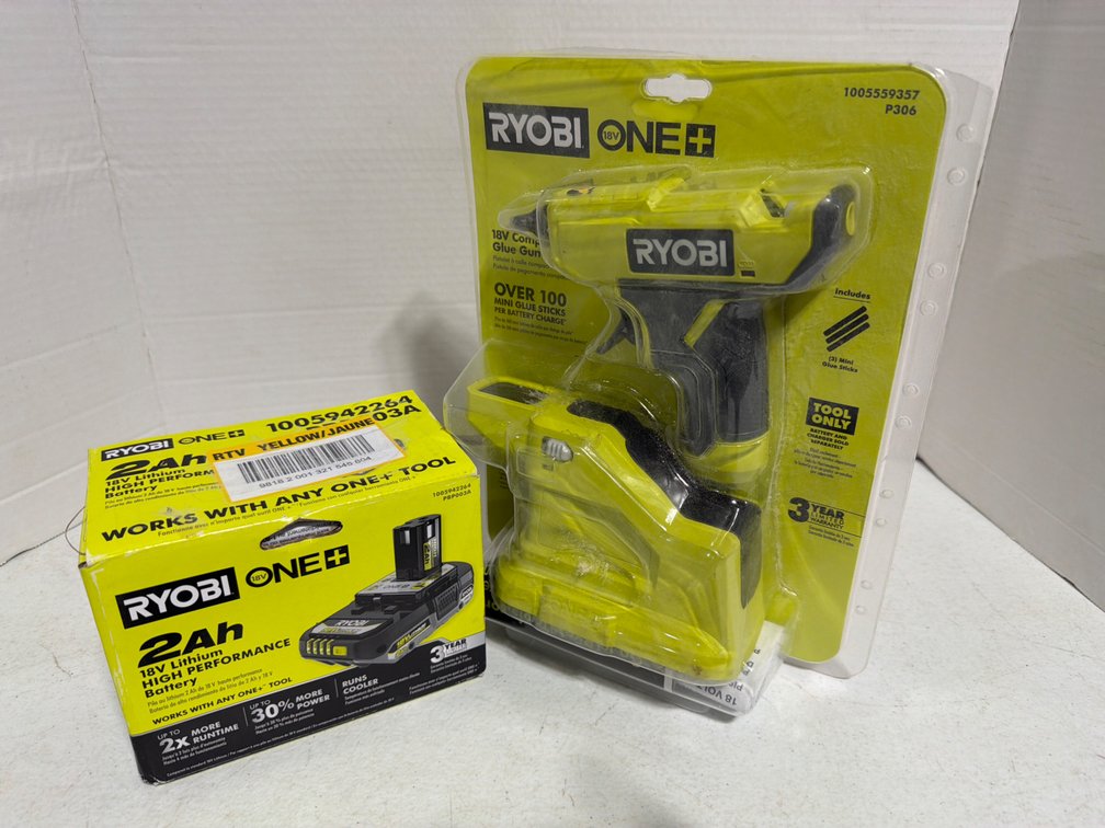 Ryobi 18V Compact Glue Gun, Battery-2AH, New