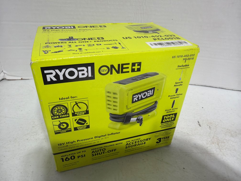 Ryobi 18 V Inflator, New in Box, Tool Only
