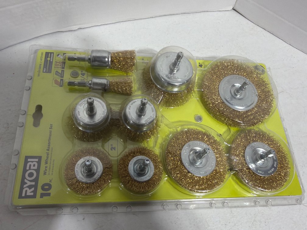 Ryobi 10 Piece Wire Wheel Assortment Set-New