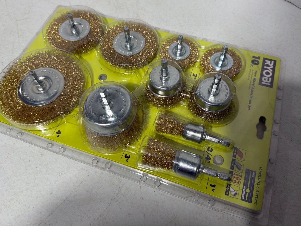 Ryobi Wire Wheel Assortment-10 Piece, New