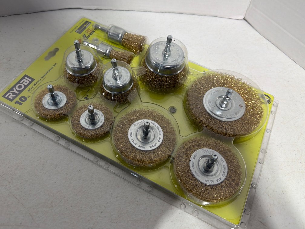 Ryobi 10 Piece Wire Wheel Assortment, New