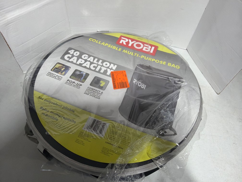Ryobi 40 Gallon Multi Purpose Collapsible Bag-New