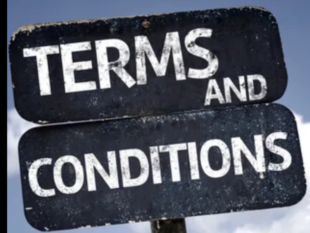 Terms and Condtions