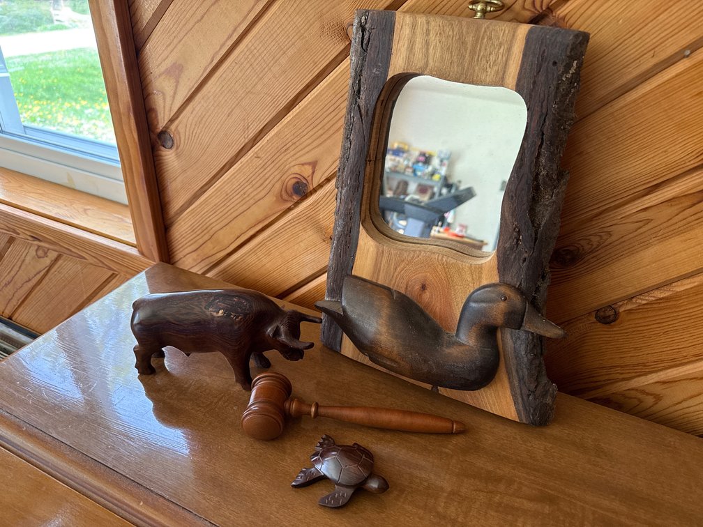 Wood Duck Mirror, Mallet, Turtle, Buffallo