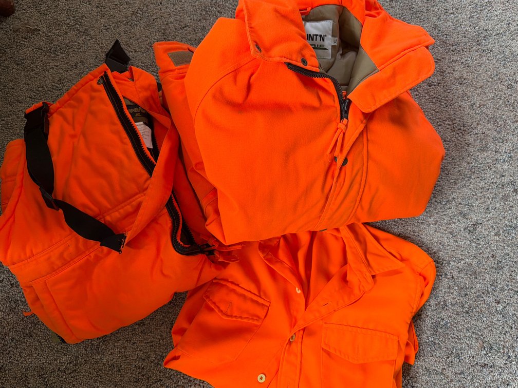 XL Hunting Jacket, Large Bibs, Shirt-Blaze Orange