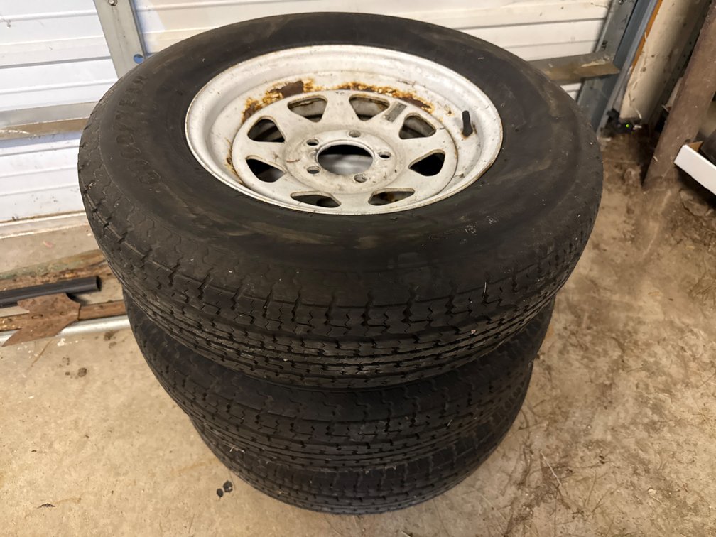 3 Marathon Radial Trailer Tires w/Rims