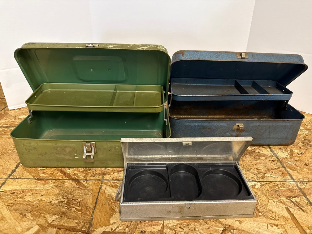 Vintage Metal Tackle Boxes