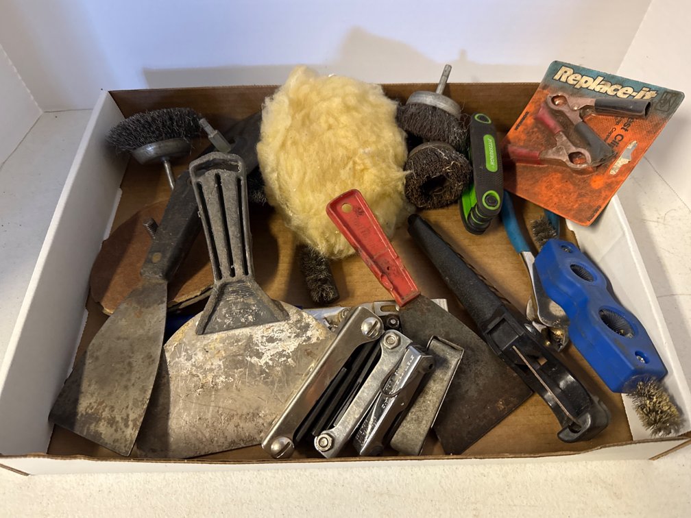 Scrapers, Pipe Cleaning Brush, Hose Cutter & More