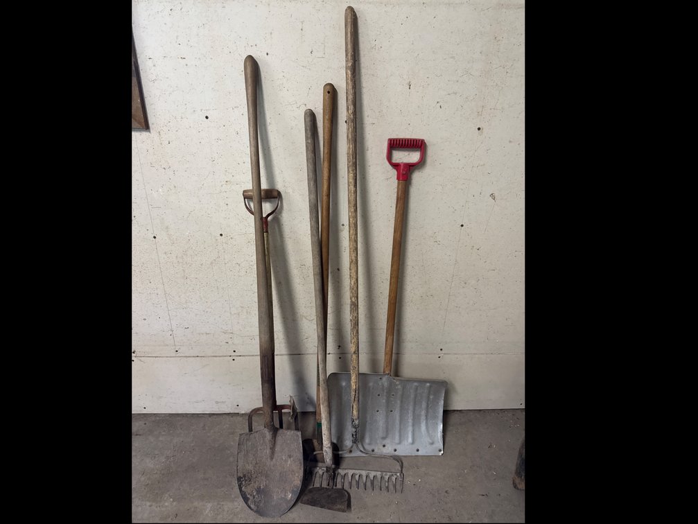 Shovels, Rake, Hoe, & Pitchfork