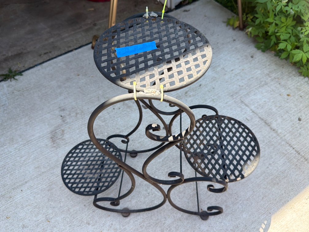 26” Tall  Plant Stand - Aluminum
