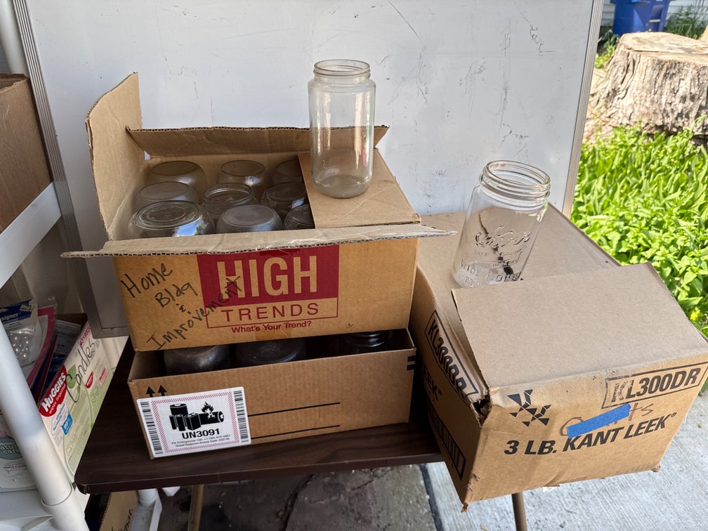 3 Boxes of Jars