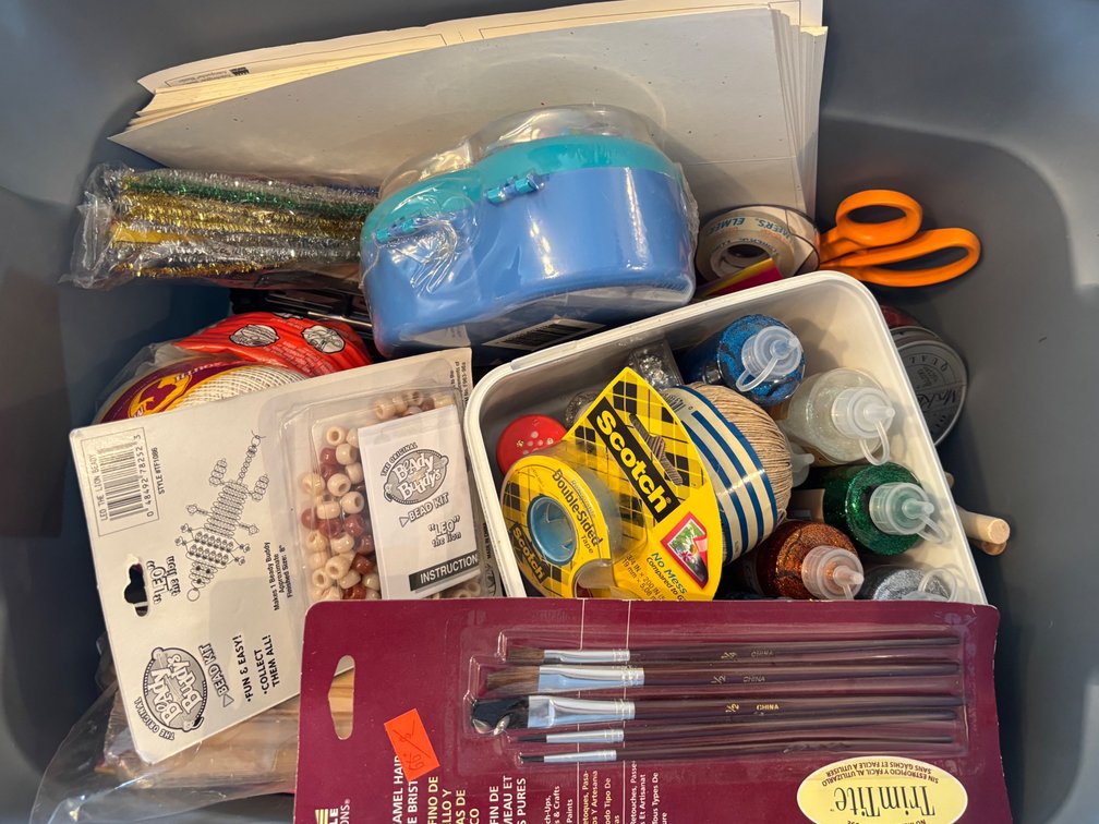 Misc Craft Items-Glue Gun, Paints, Beads, Tape and More
