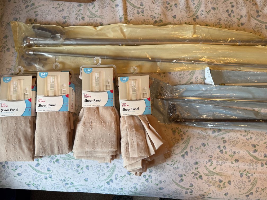 Curtains and Curtain Rods-84” Sheer Panels