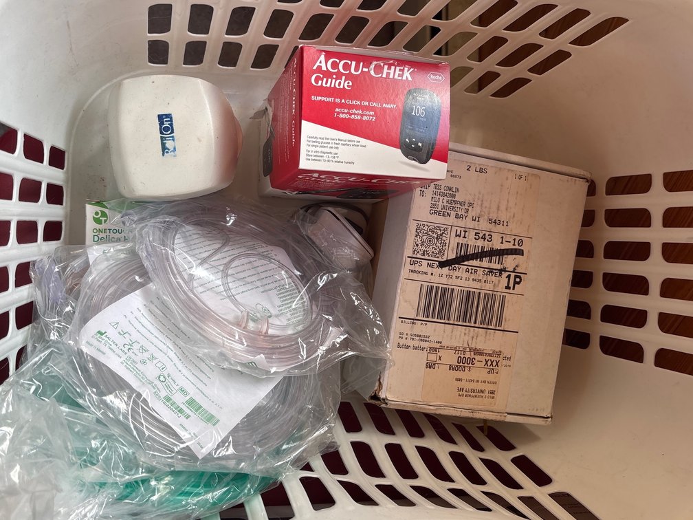 Blood Pressure Cuff, Hearing Aid, Medical Items