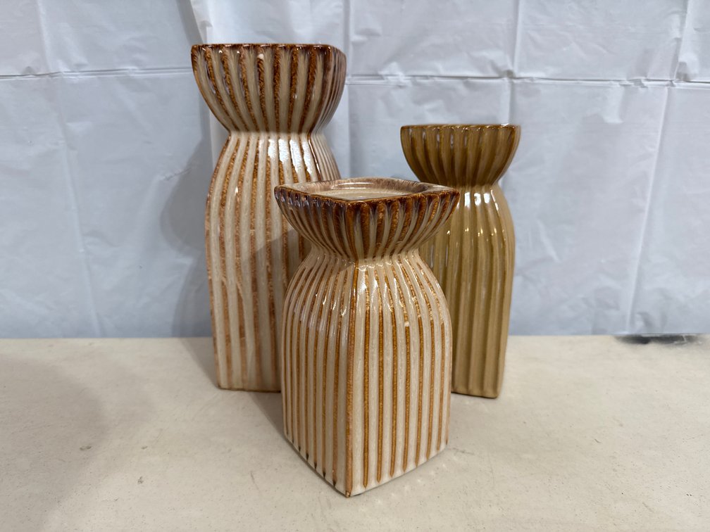 Pacific Ring Pillar Candle Holders-Set of 3