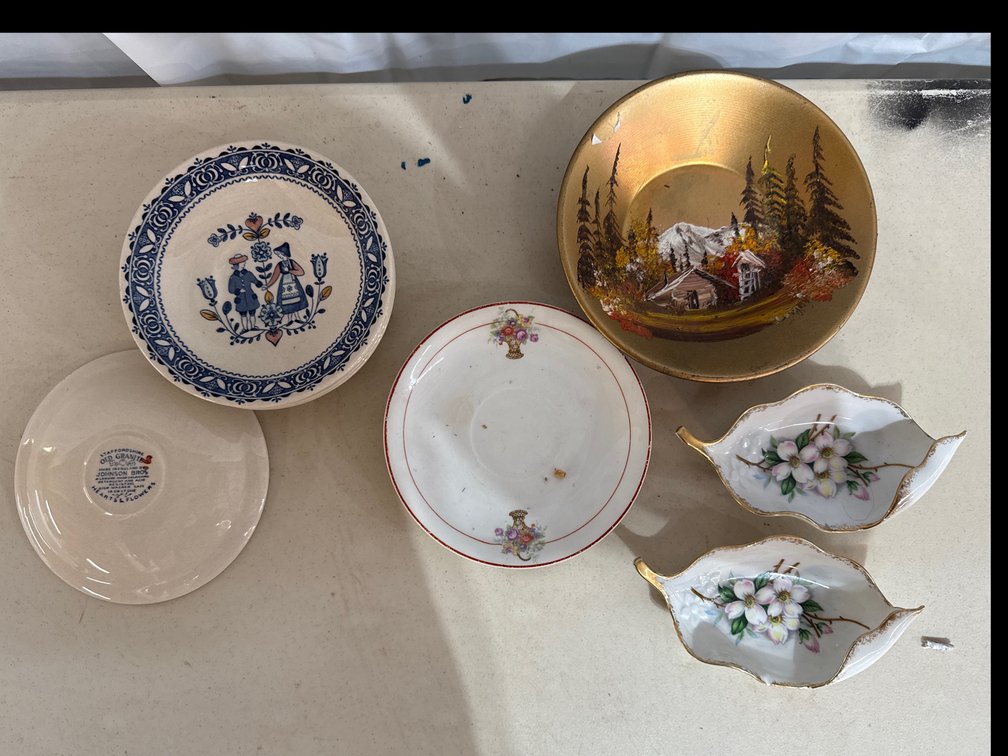 Box of Vintage Tableware