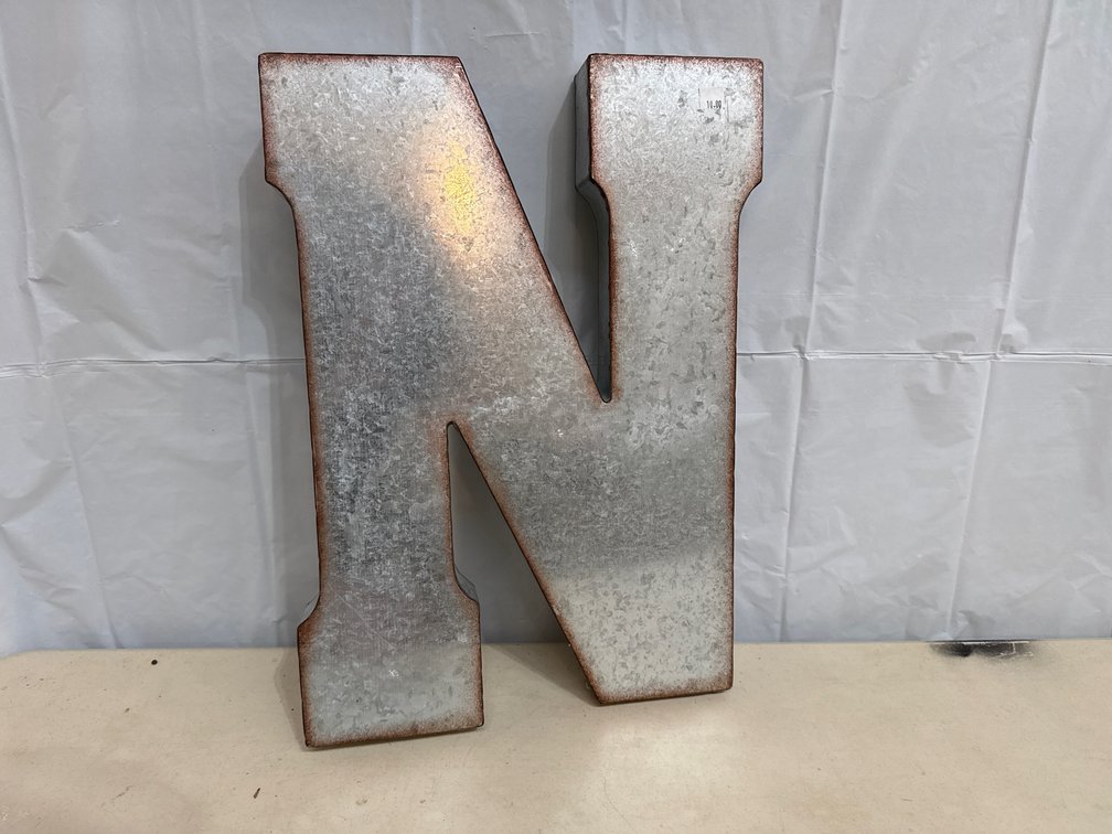 Large Metal N - 21" Tall